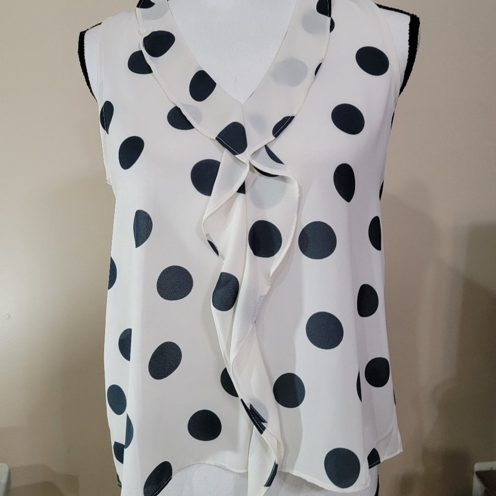 Ann Taylor Ruffle Summer Blouse